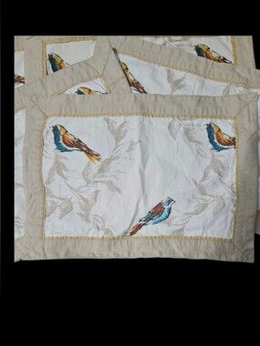 Set of 6 Watercolor Birds Placemats